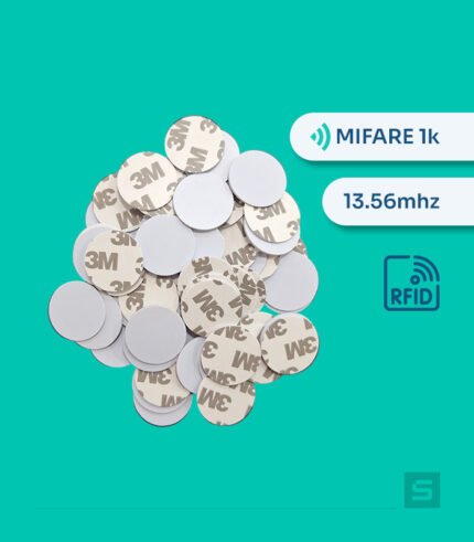 TAG ADESIVA RFID 13.56MHZ WETINLAY MIFARE 1K - DIAM 25MM